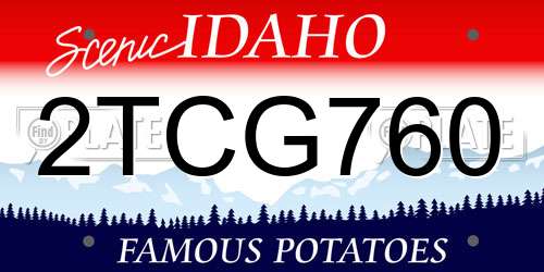 2TCG760 Idaho License Plate