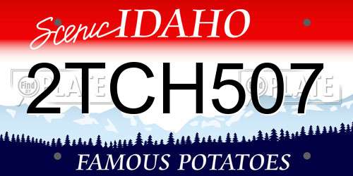 2TCH507 Idaho License Plate