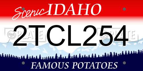 2TCL254 Idaho License Plate