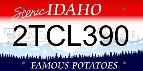 2TCL390 Idaho License Plate