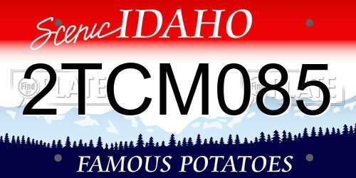 2TCM085 Idaho License Plate