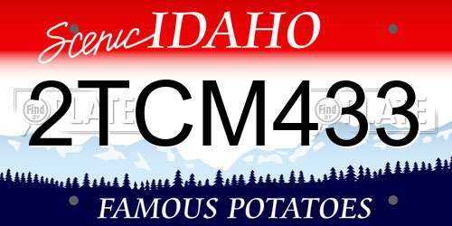 2TCM433 Idaho License Plate