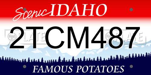 2TCM487 Idaho License Plate