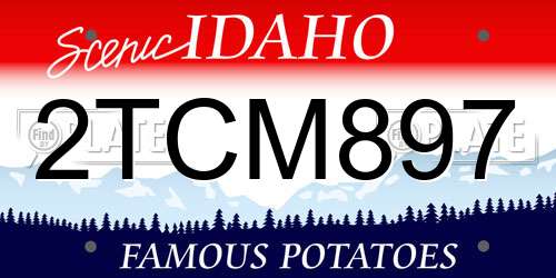 2TCM897 Idaho License Plate