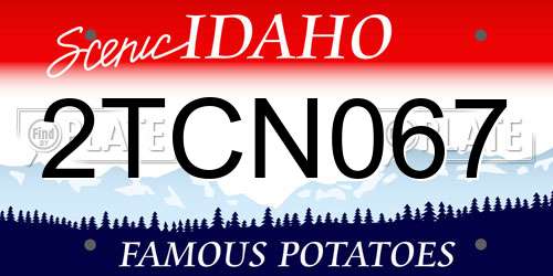 2TCN067 Idaho License Plate