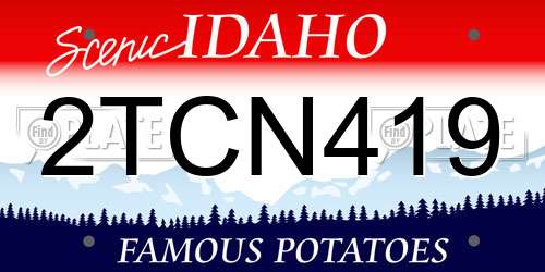 2TCN419 Idaho License Plate