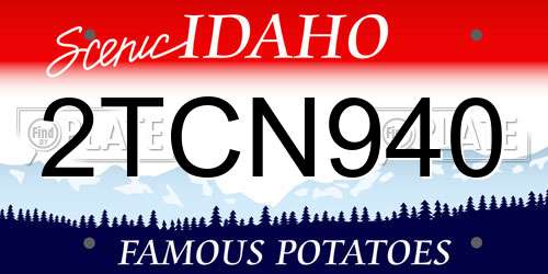 2TCN940 Idaho License Plate