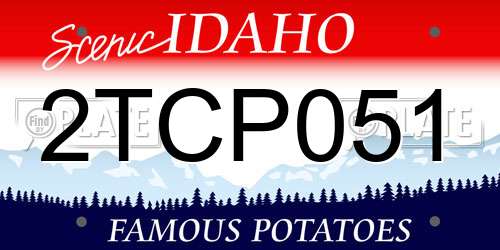 2TCP051 Idaho License Plate