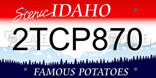 2TCP870 Idaho License Plate