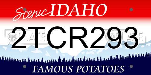 2TCR293 Idaho License Plate