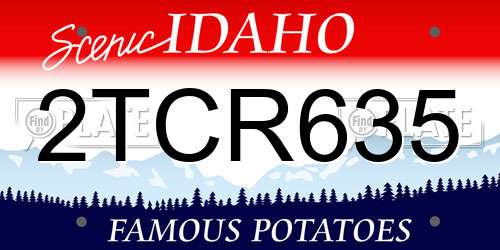 2TCR635 Idaho License Plate