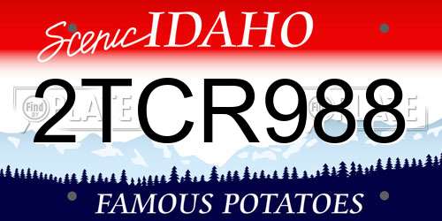 2TCR988 Idaho License Plate