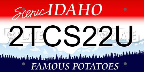 2TCS22U Idaho License Plate