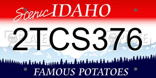2TCS376 Idaho License Plate