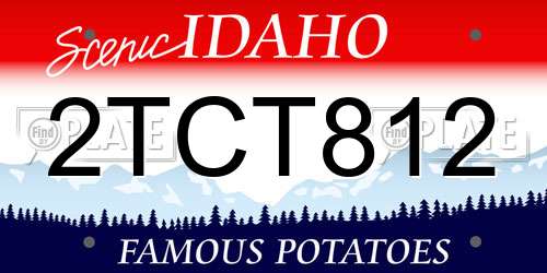 2TCT812 Idaho License Plate