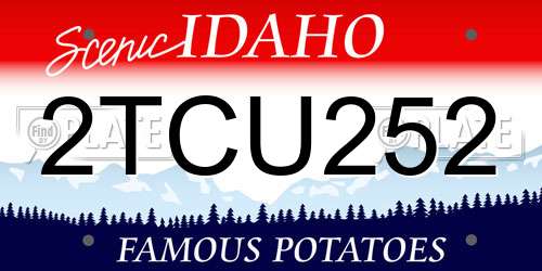 2TCU252 Idaho License Plate