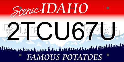 2TCU67U Idaho License Plate