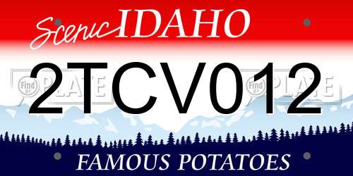 2TCV012 Idaho License Plate