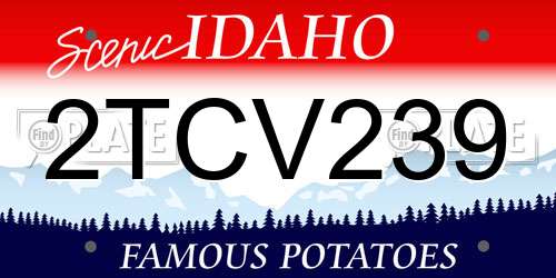 2TCV239 Idaho License Plate