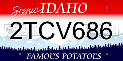 2TCV686 Idaho License Plate