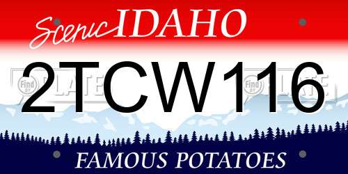 2TCW116 Idaho License Plate