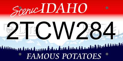 2TCW284 Idaho License Plate