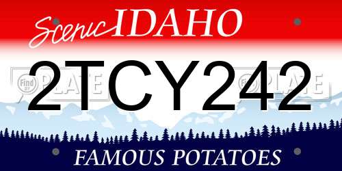 2TCY242 Idaho License Plate