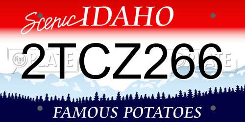 2TCZ266 Idaho License Plate