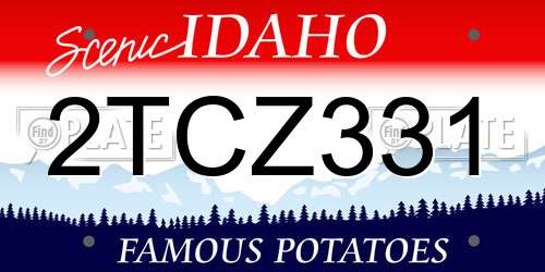 2TCZ331 Idaho License Plate