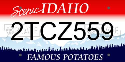 2TCZ559 Idaho License Plate