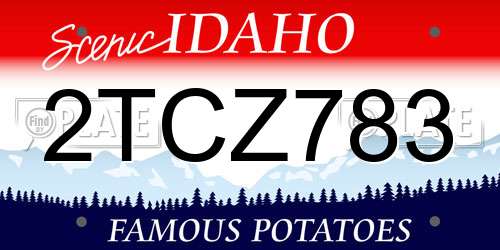 2TCZ783 Idaho License Plate