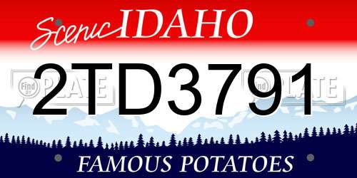 2TD3791 Idaho License Plate