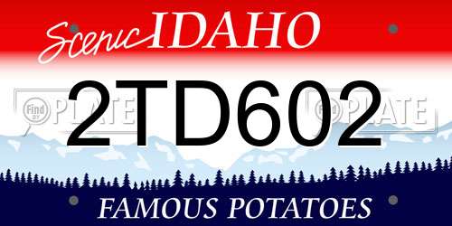 2TD602 Idaho License Plate