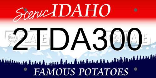 2TDA300 Idaho License Plate