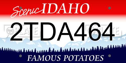 2TDA464 Idaho License Plate