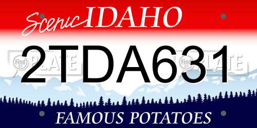 2TDA631 Idaho License Plate