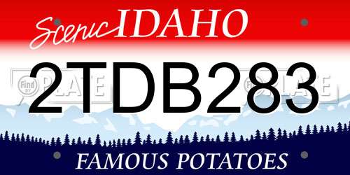 2TDB283 Idaho License Plate
