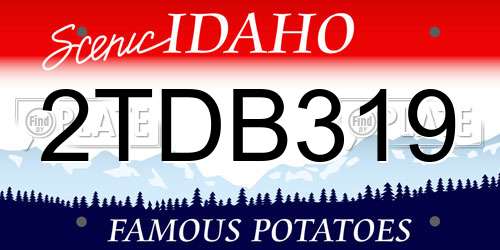 2TDB319 Idaho License Plate