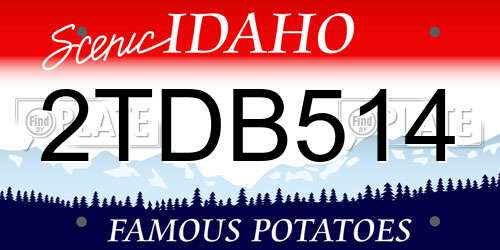 2TDB514 Idaho License Plate