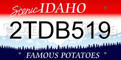 2TDB519 Idaho License Plate