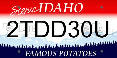2TDD30U Idaho License Plate