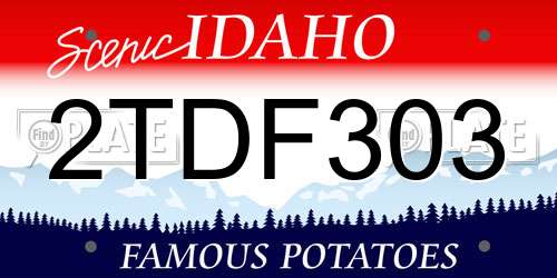 2TDF303 Idaho License Plate
