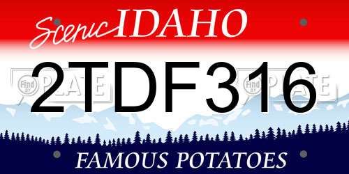2TDF316 Idaho License Plate