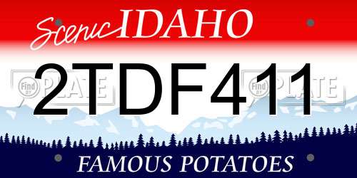 2TDF411 Idaho License Plate