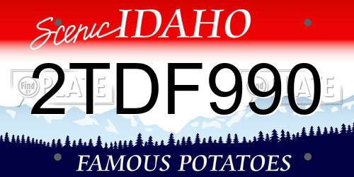 2TDF990 Idaho License Plate