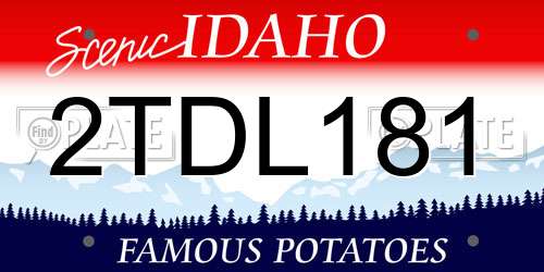 2TDL181 Idaho License Plate