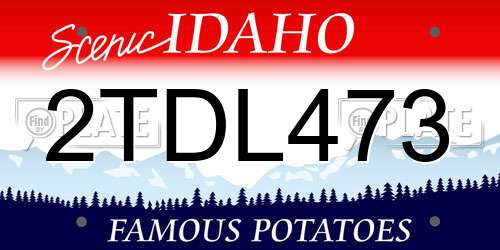 2TDL473 Idaho License Plate
