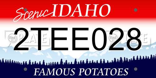 2TEE028 Idaho License Plate