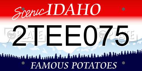 2TEE075 Idaho License Plate