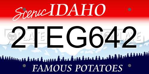 2TEG642 Idaho License Plate